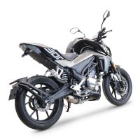 Exhaust compatible with Cf Moto 300 NK 2022-2024, Deeptone Inox, Full system exhaust, including removable db killer 