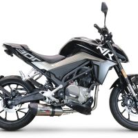 GPR exhaust compatible with  Cf Moto 300 NK 2022-2024, New Grand Prix Evo Titanium, Full system exhaust, including removable db killer 