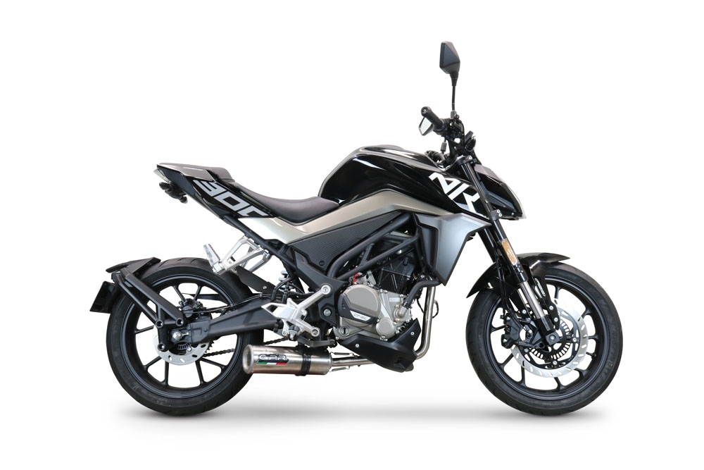 Exhaust compatible with Cf Moto 300 NK 2022-2024, M3 Inox , Full system exhaust, including removable db killer 