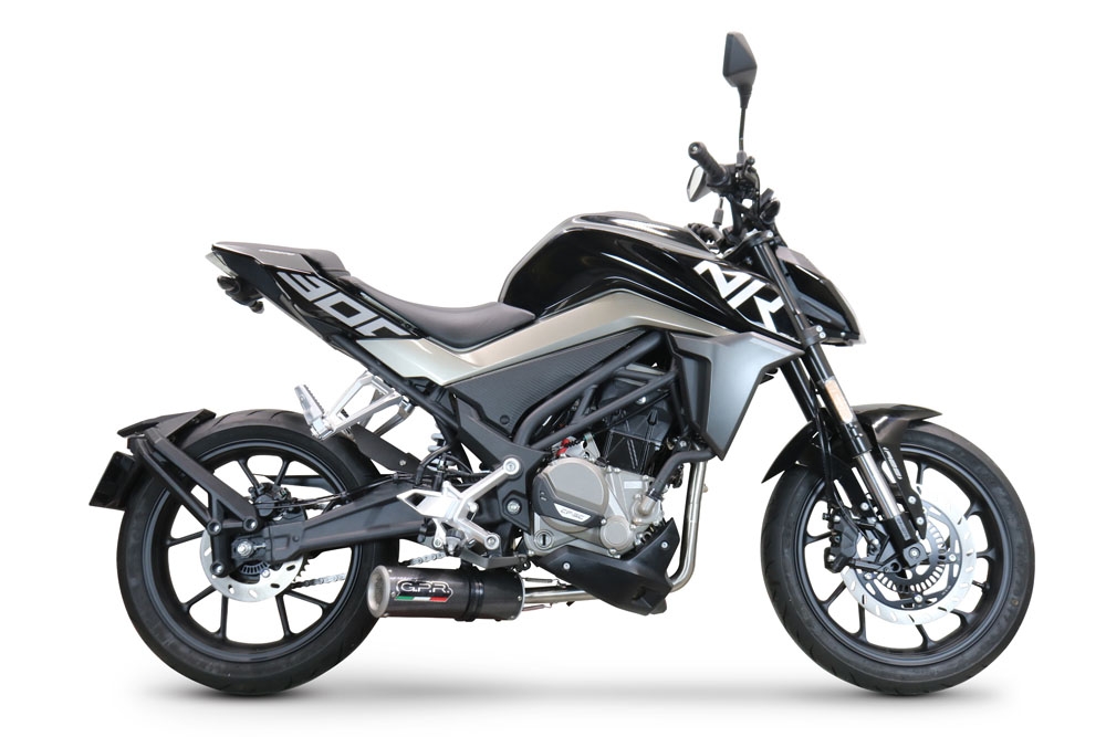 Exhaust compatible with Cf Moto 300 NK 2022-2024, M3 Poppy , Full system exhaust, including removable db killer 