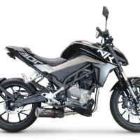 Exhaust compatible with Cf Moto 300 NK 2022-2024, M3 Poppy , Full system exhaust, including removable db killer 