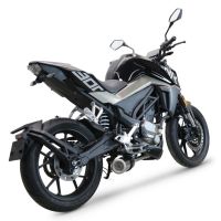 Exhaust compatible with Cf Moto 300 NK 2022-2024, M3 Poppy , Full system exhaust, including removable db killer 