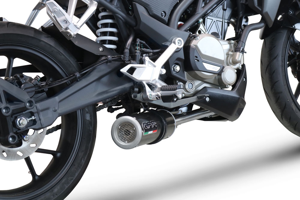 Exhaust compatible with Cf Moto 300 NK 2022-2024, M3 Poppy , Full system exhaust, including removable db killer 