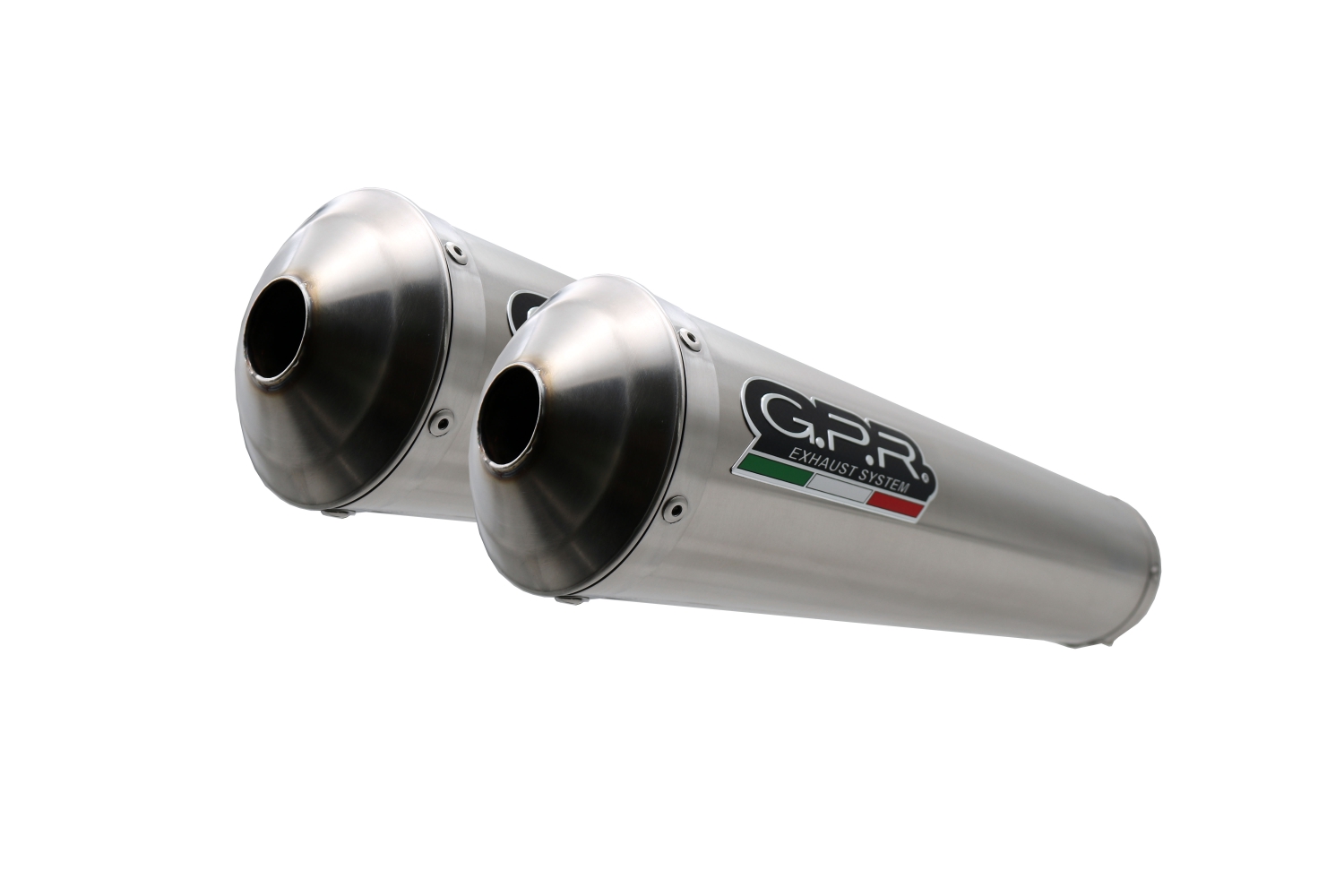Exhaust compatible with Yamaha MT01 2005-2011, Inox Tondo, Dual slip-on including removable db killers and link pipes, EPA-compliant 