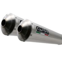Exhaust compatible with Yamaha MT01 2005-2011, Inox Tondo, Dual slip-on including removable db killers and link pipes, EPA-compliant 
