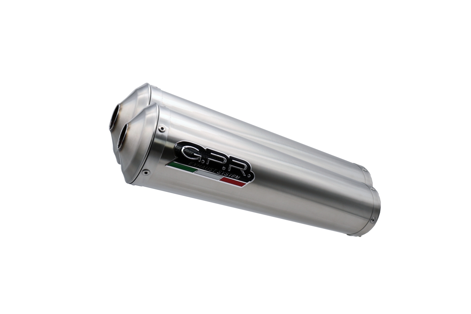 Exhaust compatible with Yamaha MT01 2005-2011, Inox Tondo, Dual slip-on including removable db killers and link pipes, EPA-compliant 