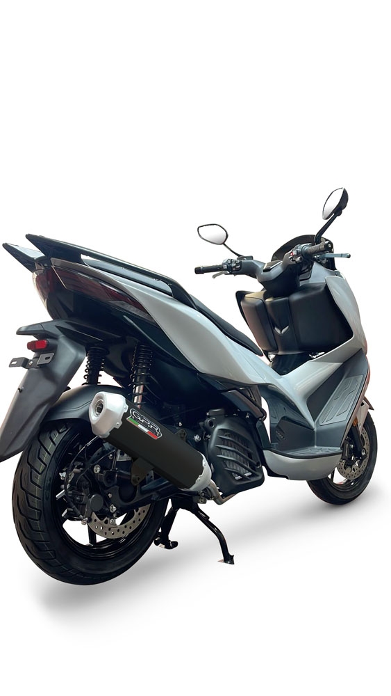 GPR exhaust compatible with Zontes E 125 2023-2024, Pentascooter, Homologated legal full system exhaust, including removable db killer and catalyst 