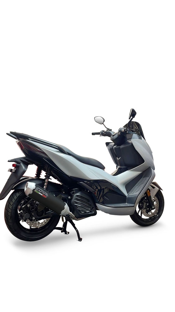 GPR exhaust compatible with Zontes E 125 2023-2024, Pentascooter, Homologated legal full system exhaust, including removable db killer and catalyst 