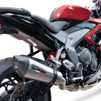 GPR exhaust compatible with Triumph Daytona 660 2023-2025, New Grand Prix Evo Titanium, Homologated legal full system exhaust, including removable db killer and catalyst 