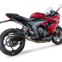 GPR exhaust compatible with  Triumph Daytona 660 2023-2025, New Grand Prix Evo Black Titanium, Full system exhaust, including removable db killer  