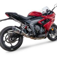 GPR exhaust compatible with  Triumph Daytona 660 2023-2025, New Grand Prix Evo Titanium, Full system exhaust, including removable db killer 