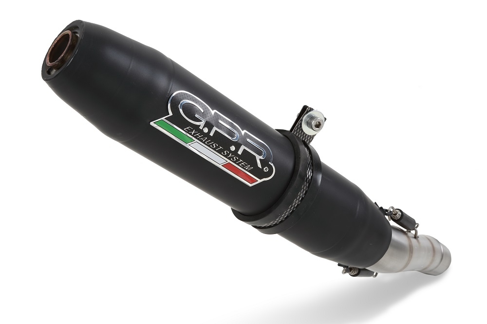 Exhaust compatible with Royal Enfield Meteor 350 2021-2023, Deeptone Nero, Slip-on exhaust including link pipe and removable db killer 