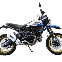 Exhaust compatible with Ducati Scrambler 803 2021-2023, Albus Ceramic, Slip-on exhaust including link pipe and removable db killer 