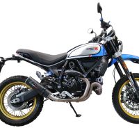 GPR exhaust compatible with Ducati Scrambler 800 Desert Sled -DS Fasthouse 2021-2024, M3 Black Titanium, Homologated legal slip-on exhaust including removable db killer, link pipe and catalyst 