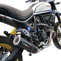 GPR exhaust compatible with Ducati Scrambler 800 Desert Sled -DS Fasthouse 2021-2024, M3 Black Titanium, Homologated legal slip-on exhaust including removable db killer, link pipe and catalyst 
