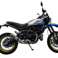GPR exhaust compatible with Ducati Scrambler 800 Icon -Icon Dark 2021-2022, M3 Titanium Natural, Homologated legal slip-on exhaust including removable db killer, link pipe and catalyst 