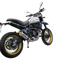 GPR exhaust compatible with Ducati Scrambler 800 Icon -Icon Dark 2021-2022, M3 Titanium Natural, Homologated legal slip-on exhaust including removable db killer, link pipe and catalyst 