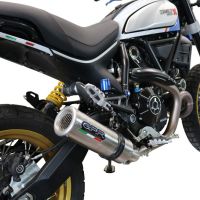 GPR exhaust compatible with Ducati Scrambler 800 Icon -Icon Dark 2021-2022, M3 Titanium Natural, Homologated legal slip-on exhaust including removable db killer, link pipe and catalyst 