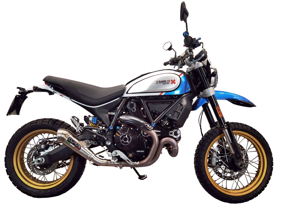 Exhaust compatible with Ducati Scrambler 803 2021-2024, Powercone Evo, Slip-on exhaust including link pipe and removable db killer 