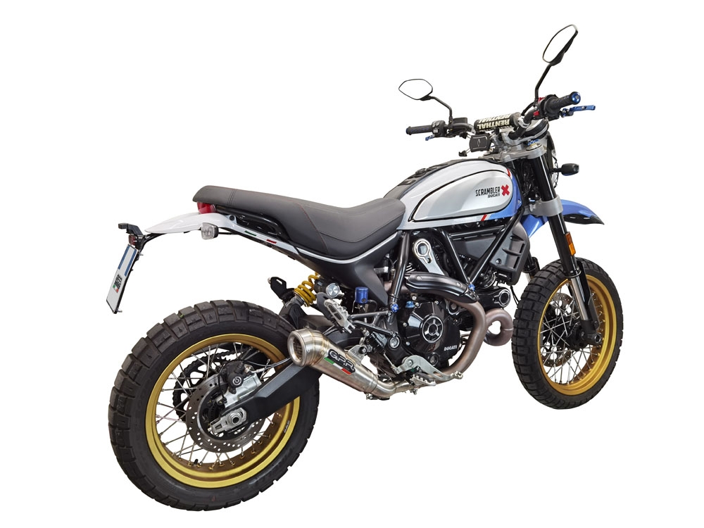 Exhaust compatible with Ducati Scrambler 803 2021-2024, Powercone Evo, Slip-on exhaust including link pipe and removable db killer 