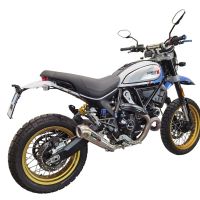Exhaust compatible with Ducati Scrambler 803 2021-2024, Powercone Evo, Slip-on exhaust including link pipe and removable db killer 