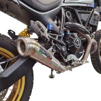 Exhaust compatible with Ducati Scrambler 803 2021-2024, Powercone Evo, Slip-on exhaust including link pipe and removable db killer 