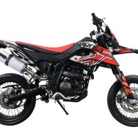 Exhaust compatible with Aprilia Sx 125 2021-2024, Albus Evo4, Slip-on exhaust including link pipe and removable db killer 