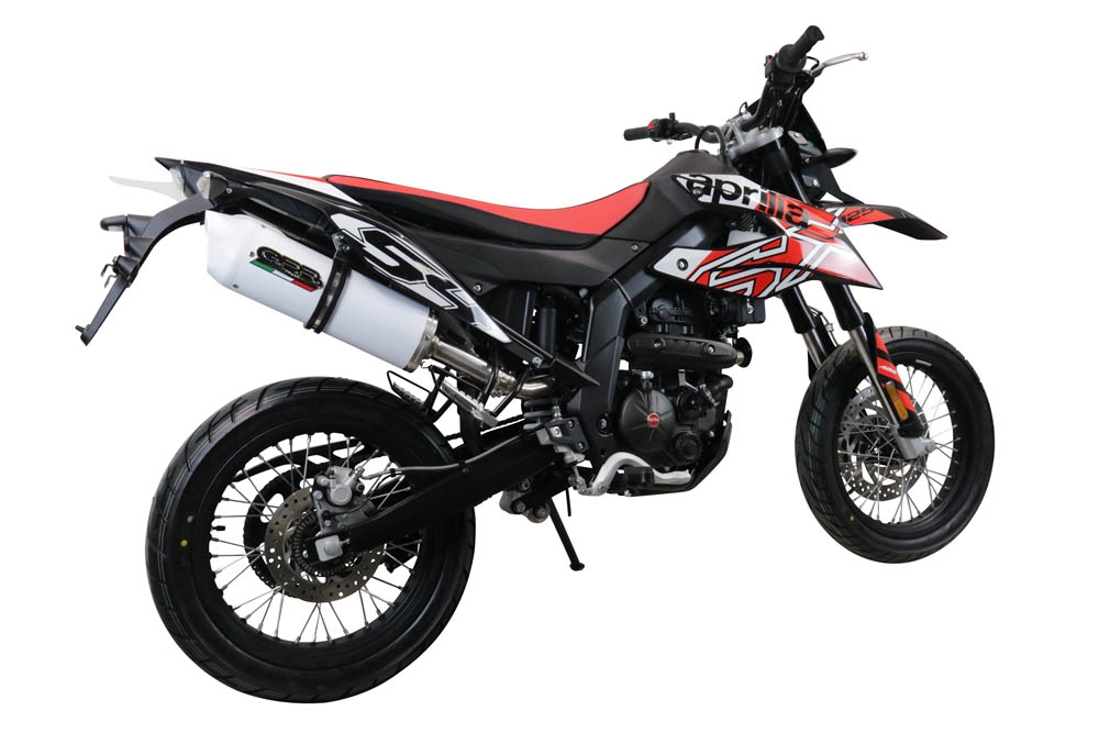 Exhaust compatible with Aprilia Sx 125 2021-2024, Albus Evo4, Slip-on exhaust including link pipe and removable db killer 