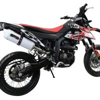 Exhaust compatible with Aprilia Sx 125 2021-2024, Albus Evo4, Slip-on exhaust including link pipe and removable db killer 
