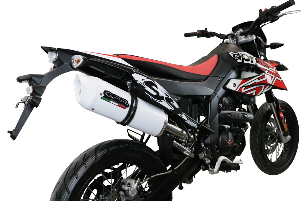 Exhaust compatible with Aprilia Sx 125 2021-2024, Albus Evo4, Slip-on exhaust including link pipe and removable db killer 