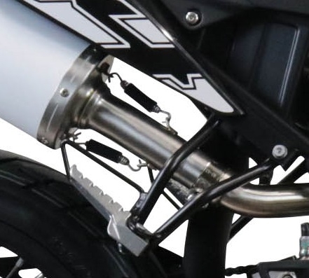 Exhaust compatible with Aprilia Sx 125 2021-2024, Albus Evo4, Slip-on exhaust including link pipe and removable db killer 