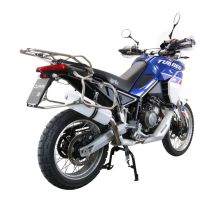 Exhaust compatible with Aprilia Tuareg 660 2021-2024, Albus Evo4, Slip-on exhaust including removable db killer and link pipe, EPA-compliant 