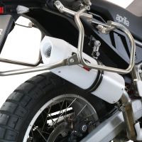 Exhaust compatible with Aprilia Tuareg 660 2021-2024, Albus Evo4, Slip-on exhaust including removable db killer and link pipe, EPA-compliant 