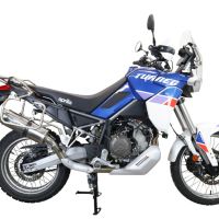 Exhaust compatible with Aprilia Tuareg 660 2021-2024, Dual Inox, Slip-on exhaust including removable db killer and link pipe, EPA-compliant 