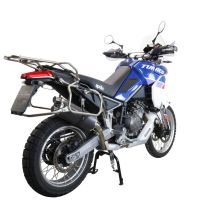 Exhaust compatible with Aprilia Tuareg 660 2021-2024, Dual Poppy, Slip-on exhaust including removable db killer and link pipe, EPA-compliant 