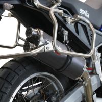 Exhaust compatible with Aprilia Tuareg 660 2021-2024, Dual Poppy, Slip-on exhaust including removable db killer and link pipe, EPA-compliant 
