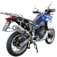 Exhaust compatible with Aprilia Tuareg 660 2021-2024, Satinox , Slip-on exhaust including removable db killer and link pipe, EPA-compliant 