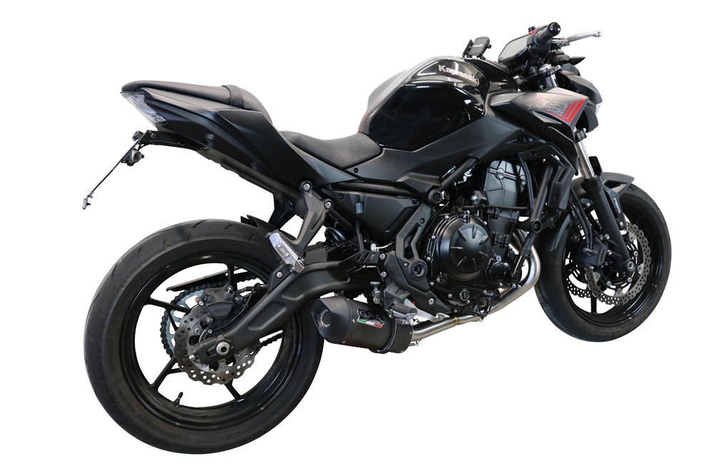 Exhaust compatible with Kawasaki Z-650 2017-2020, Furore Evo4 Nero, Full system exhaust, including removable db killer 