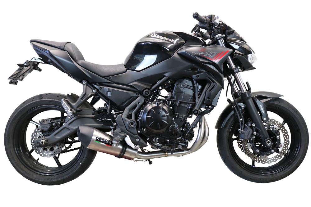 GPR exhaust compatible with  Kawasaki Z-650 2017-2020, New Grand Prix Evo Titanium, Full system exhaust, including removable db killer 