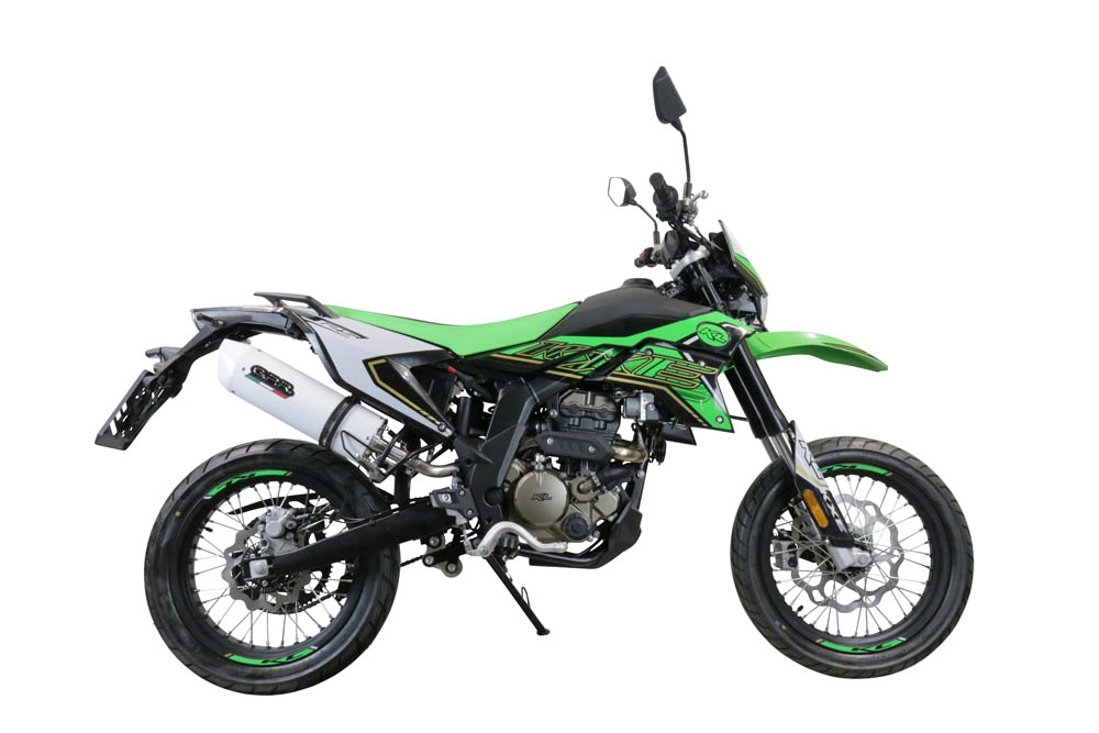 Exhaust compatible with KL MOTOR KXE 125 2022-2023, Albus Evo4, Slip-on exhaust including link pipe and removable db killer 