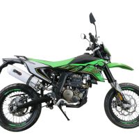Exhaust compatible with KL MOTOR KXE 125 2022-2023, Albus Evo4, Slip-on exhaust including link pipe and removable db killer 