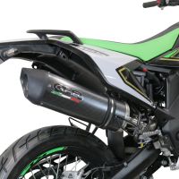 Exhaust compatible with KL MOTOR KXE 125 2022-2023, Furore Evo4 Poppy, Slip-on exhaust including link pipe and removable db killer 
