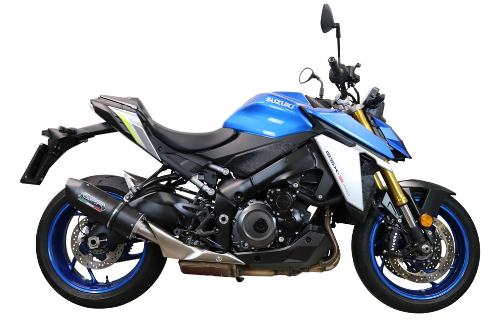 Exhaust compatible with Suzuki GSX-S 1000F 2021-2025, Furore Evo4 Poppy, Slip-on exhaust including removable db killer and link pipe, EPA-compliant 