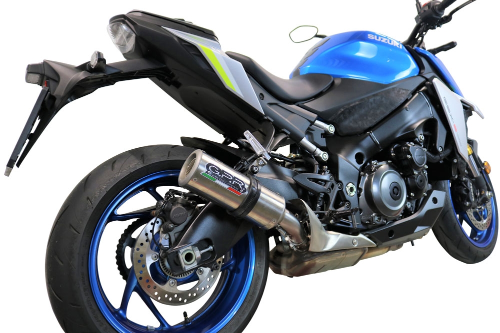Exhaust compatible with Suzuki GSX-S 1000F 2015-2016, M3 Inox , Slip-on exhaust including removable db killer and link pipe, EPA-compliant 