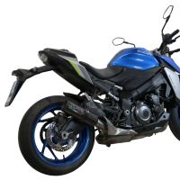 Exhaust compatible with Suzuki GSX-S1000 2021-2025, M3 Black Titanium, Slip-on exhaust including removable db killer and link pipe, EPA-compliant 
