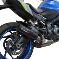 Exhaust compatible with Suzuki GSX-S1000 2021-2025, M3 Black Titanium, Slip-on exhaust including removable db killer and link pipe, EPA-compliant 