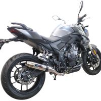 Exhaust compatible with Voge 500R 2021-2024, Deeptone Inox, Slip-on exhaust including removable db killer and link pipe, EPA-compliant 