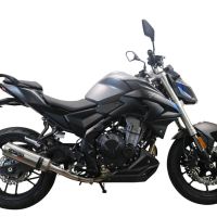 Exhaust compatible with Voge 500R 2021-2024, M3 Inox , Slip-on exhaust including link pipe 