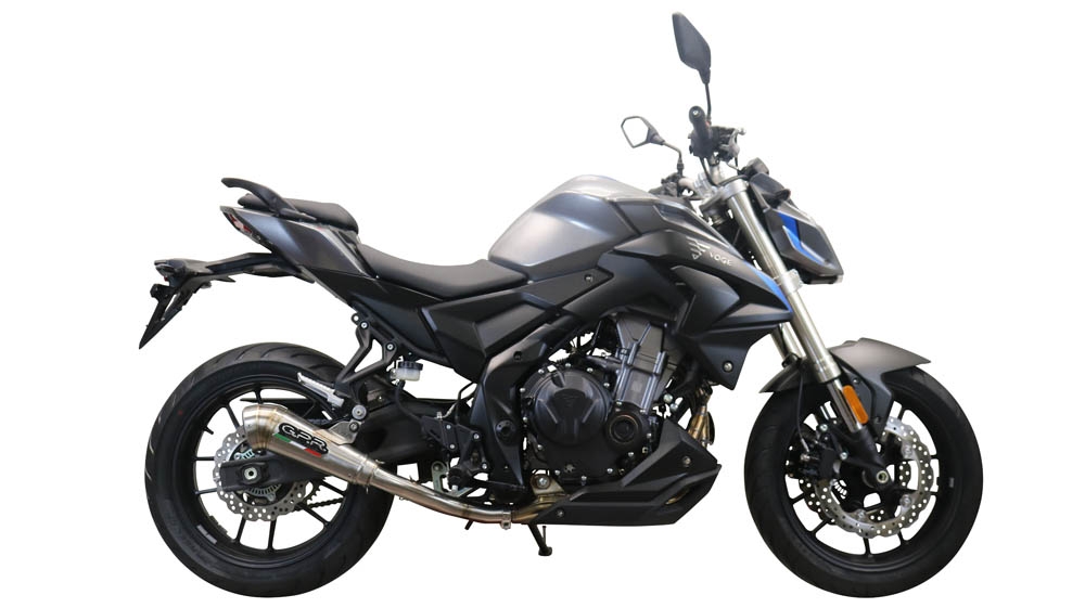 Exhaust compatible with Voge 500R 2021-2024, Powercone Evo, Slip-on exhaust including link pipe 