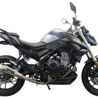 Exhaust compatible with Voge 500R 2021-2024, Powercone Evo, Slip-on exhaust including link pipe 